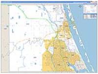 St. Lucie, Fl Carrier Route Wall Map
